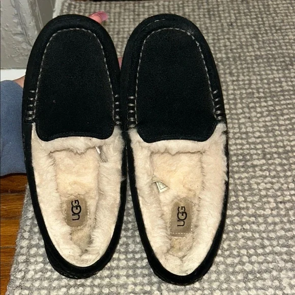 UGG Black Shearling Loafers - Picture 10 of 10